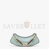 FENDI O’LOCK SWING - MINT GREEN LEATHER POUCH 8BS068AHM0F1DMZ (32*11*5cm)