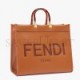 FENDI LARGE FENDI SUNSHINE - BROWN LEATHER SHOPPER 8BH372ABVLF0PWZ (40.5*35*21.5cm)