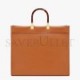 FENDI LARGE FENDI SUNSHINE - BROWN LEATHER SHOPPER 8BH372ABVLF0PWZ (40.5*35*21.5cm)