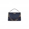 FENDI O’LOCK ZIPPER - DARK BLUE TAPESTRY FABRIC BAG 8BR805ALFVF1IVU (36*23.5*14cm)