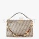 FENDI O’LOCK ZIPPER - DOVE GRAY TAPESTRY FABRIC BAG 8BR805ALFVF1IQU (36*23.5*14cm)