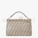 FENDI O’LOCK ZIPPER - DOVE GRAY TAPESTRY FABRIC BAG 8BR805ALFVF1IQU (36*23.5*14cm)