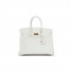 HERMES BIRKIN 35 WHITE CLEMENCE GOLD HARDWARE (35cm)