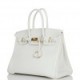 HERMES BIRKIN 35 WHITE CLEMENCE GOLD HARDWARE (35cm)