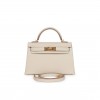 HERMES MINI KELLY SELLIER 20 CRAIE EPSOM GOLD HARDWARE (19.1*11.4*5.6cm)