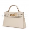 HERMES MINI KELLY SELLIER 20 CRAIE EPSOM GOLD HARDWARE (19.1*11.4*5.6cm)