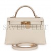 HERMES MINI KELLY SELLIER 20 CRAIE EPSOM GOLD HARDWARE (19.1*11.4*5.6cm)