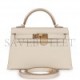 HERMES MINI KELLY SELLIER 20 CRAIE EPSOM GOLD HARDWARE (19.1*11.4*5.6cm)