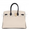 HERMES SPECIAL ORDER (HSS) BIRKIN 35 CRAIE AND BLEU NUIT TOGO PALLADIUM HARDWARE (34.9*27.9*17.8cm)