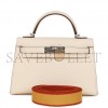 HERMES MINI KELLY SELLIER 20 NATA EPSOM PALLADIUM HARDWARE (19.1*11.4*5.6cm)