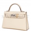 HERMES MINI KELLY SELLIER 20 NATA EPSOM PALLADIUM HARDWARE (19.1*11.4*5.6cm)