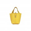 HERMES PICOTIN LOCK 18 JAUNE DE NAPLES CLEMENCE PALLADIUM HARDWARE (17.8*12.7*19.1cm)