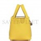 HERMES PICOTIN LOCK 18 JAUNE DE NAPLES CLEMENCE PALLADIUM HARDWARE (17.8*12.7*19.1cm)