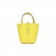 HERMES PICOTIN LOCK 18 MIMOSA MATTE ALLIGATOR AND LIME CLEMENCE TOUCH PALLADIUM HARDWARE (17.8*12.7*19.1cm)