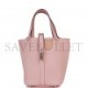 HERMES PICOTIN LOCK 18 ROSE SAKURA CLEMENCE PALLADIUM HARDWARE (17.8*12.7*19.1cm)