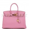 HERMES BIRKIN 35 BUBBLEGUM TOGO GOLD HARDWARE (35cm)