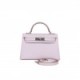 HERMES MINI KELLY SELLIER 20 MAUVE PALE EPSOM PALLADIUM HARDWARE (19.1*11.4*5.6cm)