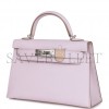 HERMES MINI KELLY SELLIER 20 MAUVE PALE EPSOM PALLADIUM HARDWARE (19.1*11.4*5.6cm)