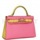 HERMES SPECIAL ORDER (HSS) KELLY MINI SELLIER 20 ROSE AZALEE AND LIME EPSOM GOLD HARDWARE (19.1*11.4*5.6cm)