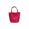 HERMES PICOTIN LOCK 18 FRAMBOISE CLEMENCE AND MATTE ALLIGATOR TOUCH PALLADIUM HARDWARE (17.8*19.1*12.7cm)