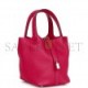 HERMES PICOTIN LOCK 18 FRAMBOISE CLEMENCE AND MATTE ALLIGATOR TOUCH PALLADIUM HARDWARE (17.8*19.1*12.7cm)