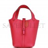 HERMES MONOCHROME PICOTIN 18 ROSE MEXICO CLEMENCE PINK HARDWARE (17.8*12.7*19.1cm)