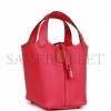 HERMES MONOCHROME PICOTIN 18 ROSE MEXICO CLEMENCE PINK HARDWARE (17.8*12.7*19.1cm)