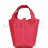 HERMES MONOCHROME PICOTIN 18 ROSE MEXICO CLEMENCE PINK HARDWARE (17.8*12.7*19.1cm)