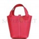 HERMES MONOCHROME PICOTIN 18 ROSE MEXICO CLEMENCE PINK HARDWARE (17.8*12.7*19.1cm)