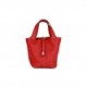 HERMES PICOTIN LOCK 18 VERMILLION CLEMENCE PALLADIUM HARDWARE (17.8*12.7*19.1cm)