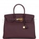 HERMES BIRKIN 35 CASSIS TOGO GOLD HARDWARE 39806150312030 (35cm)