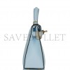 HERMES MINI KELLY SELLIER 20 BLEU BRUME CHEVRE GOLD HARDWARE (19.1*11.4*5.6cm)