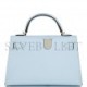 HERMES MINI KELLY SELLIER 20 BLEU BRUME CHEVRE GOLD HARDWARE (19.1*11.4*5.6cm)