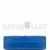 HERMES MINI KELLY SELLIER 20 BLEU ZELLIGE SHINY ALLIGATOR GOLD HARDWARE (19.1*11.4*5.6cm)