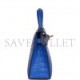 HERMES MINI KELLY SELLIER 20 BLEU ROYAL MATTE ALLIGATOR GOLD HARDWARE (19.1*11.4*5.6cm)