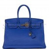 HERMES BIRKIN 35 BLEU ELECTRIC TOGO PALLADIUM HARDWARE (35cm)