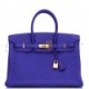 HERMES SPECIAL ORDER (HSS) BIRKIN 35 BLEU ELECTRIC VERSO CLEMENCE GOLD HARDWARE (34.9*27.9*17.8cm)