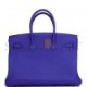 HERMES SPECIAL ORDER (HSS) BIRKIN 35 BLEU ELECTRIC VERSO CLEMENCE GOLD HARDWARE (34.9*27.9*17.8cm)