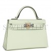 HERMES MINI KELLY SELLIER 20 VERT FIZZ EPSOM PALLADIUM HARDWARE (19.1*11.4*5.6cm)