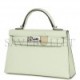 HERMES MINI KELLY SELLIER 20 VERT FIZZ EPSOM PALLADIUM HARDWARE (19.1*11.4*5.6cm)