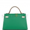 HERMES SPECIAL ORDER (HSS) KELLY MINI SELLIER 20 VERT JADE AND CRAIE EPSOM GOLD HARDWARE (19.1*11.4*5.6cm)