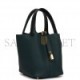 HERMES PICOTIN LOCK 18 VERT CYPRESS MATTE ALLIGATOR AND CLEMENCE TOUCH GOLD HARDWARE (17.8*12.7*19.1cm)