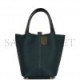 HERMES PICOTIN LOCK 18 VERT CYPRESS MATTE ALLIGATOR AND CLEMENCE TOUCH GOLD HARDWARE (17.8*12.7*19.1cm)