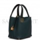 HERMES PICOTIN LOCK 18 VERT CYPRESS MATTE ALLIGATOR AND CLEMENCE TOUCH GOLD HARDWARE (17.8*12.7*19.1cm)