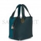 HERMES PICOTIN LOCK 18 CASAQUE VERT CYPRESS AND VERT BOSPHORE PALLADIUM HARDWARE (17.8*12.7*19.1cm)