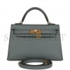 HERMES MINI KELLY SELLIER 20 VERT AMANDE EPSOM GOLD HARDWARE (19.1*11.4*5.6cm)