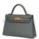 HERMES MINI KELLY SELLIER 20 VERT AMANDE EPSOM GOLD HARDWARE (19.1*11.4*5.6cm)