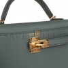 HERMES MINI KELLY SELLIER 20 VERT AMANDE EPSOM GOLD HARDWARE (19.1*11.4*5.6cm)