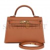 HERMES MINI KELLY SELLIER 20 GOLD EPSOM GOLD HARDWARE 39848783642718 (19.1*11.4*5.6cm)