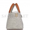 HERMES PICOTIN LOCK 22 GRIS CLAIR FEUTRE AND BARENIA PALLADIUM HARDWARE (21.1*17*22.1cm)